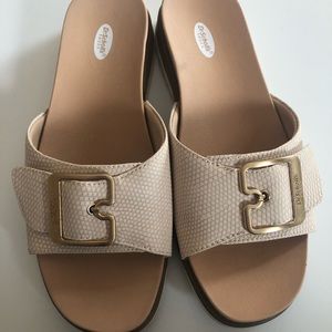 Dr. Scholl’s Originalist 2 Wedge Sandal Sz 7 Taupe/Stone